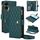Per iPhone 16 Plus YM016 Custodia per telefono in pelle con cerniera rombica e cordino (verde)