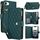 Per iPhone 16e YM016 Custodia per telefono in pelle con cerniera rombica e cordino (verde) Per iPhone 16e YM016 Custodia per telefono in pelle con cerniera rombica e cordino (verde)