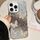 Per iPhone 16 Pro Custodia per telefono IMD con farfalle e cielo stellato sfumato (nero)