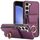 Per Samsung Galaxy S25 5G Custodia per telefono con anello elastico per carte di credito (viola) Per Samsung Galaxy S25 5G Custodia per telefono con anello elastico per carte di credito (viola)