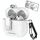 Per AirPods 4 Custodia per auricolari wireless in pelle con gancio e supporto (bianco) Per AirPods 4 Custodia per auricolari wireless in pelle con gancio e supporto (bianco)