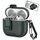 Custodia per auricolari wireless AirPods 4 in pelle con gancio e supporto (verde militare) Custodia per auricolari wireless AirPods 4 in pelle con gancio e supporto (verde militare)