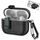 Custodia per auricolari wireless AirPods Pro in pelle con gancio e supporto (nero verde militare) Custodia per auricolari wireless AirPods Pro in pelle con gancio e supporto (nero verde militare)