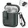 Per AirPods 1/2 Custodia per auricolari wireless in pelle con gancio e supporto (verde militare) Per AirPods 1/2 Custodia per auricolari wireless in pelle con gancio e supporto (verde militare)