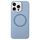 Per iPhone 16 Pro Max Custodia per telefono MagSafe in silicone liquido con struttura in metallo (Sierra Blue)