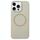 Per iPhone 16 Pro Custodia per telefono MagSafe in silicone liquido con struttura in metallo (bianco latte)