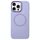 Per iPhone 16 Pro Custodia per telefono MagSafe in silicone liquido con struttura in metallo (lilla viola)