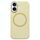 Per iPhone 16 Plus Custodia per telefono MagSafe in silicone liquido con struttura in metallo (giallo crema)