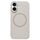 Per iPhone 16 Custodia per telefono MagSafe in silicone liquido con struttura in metallo (bianco latte)