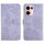 Custodia in pelle flip con motivo a farfalla in rilievo per OPPO Reno13 Pro HT03 (viola) Custodia in pelle flip con motivo a farfalla in rilievo per OPPO Reno13 Pro HT03 (viola)