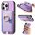 Custodia per iPhone 16 Pro Max con inserto laterale in pelle con anello a croce retrò e tasca porta carte MagSafe (viola) Custodia per iPhone 16 Pro Max con inserto laterale in pelle con anello a croce retrò e tasca porta carte MagSafe (viola)