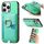 Custodia per iPhone 15 Pro Max con inserto laterale in pelle con anello a croce retrò e tasca porta carte MagSafe (verde) Custodia per iPhone 15 Pro Max con inserto laterale in pelle con anello a croce retrò e tasca porta carte MagSafe (verde)