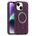 Per iPhone 14 Plus Silver Shield MagSafe Holder Custodia antiurto per telefono (viola) Per iPhone 14 Plus Silver Shield MagSafe Holder Custodia antiurto per telefono (viola)