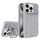 Per iPhone 15 Pro Lens Frame Holder MagSafe PC Hybrid TPU Custodia per telefono (grigio titanio) Per iPhone 15 Pro Lens Frame Holder MagSafe PC Hybrid TPU Custodia per telefono (grigio titanio)