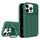 Per iPhone 12 Pro Lens Frame Holder MagSafe PC Hybrid TPU Custodia per telefono (verde scuro) Per iPhone 12 Pro Lens Frame Holder MagSafe PC Hybrid TPU Custodia per telefono (verde scuro)