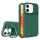 Per iPhone 12 Lens Frame Holder MagSafe PC Hybrid TPU Custodia per telefono (verde scuro) Per iPhone 12 Lens Frame Holder MagSafe PC Hybrid TPU Custodia per telefono (verde scuro)