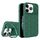 Per iPhone 11 Pro Max Lens Frame Holder MagSafe PC Hybrid TPU Custodia per telefono (verde scuro) Per iPhone 11 Pro Max Lens Frame Holder MagSafe PC Hybrid TPU Custodia per telefono (verde scuro)
