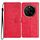 Custodia in pelle per telefono Honor Magic7 Pro con farfalle e fiori (rosso) Custodia in pelle per telefono Honor Magic7 Pro con farfalle e fiori (rosso)