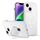 Per iPhone 14 Plus Custodia per telefono con supporto MagSafe ad anello effetto pelle (bianco trasparente) Per iPhone 14 Plus Custodia per telefono con supporto MagSafe ad anello effetto pelle (bianco trasparente)