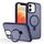 Per iPhone 12 Custodia per telefono con supporto MagSafe ad anello effetto pelle (blu scuro) Per iPhone 12 Custodia per telefono con supporto MagSafe ad anello effetto pelle (blu scuro)