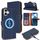 Per iPhone 16 Custodia per telefono MagSafe in vera pelle con portafoglio per carte (Litchi blu scuro) Per iPhone 16 Custodia per telefono MagSafe in vera pelle con portafoglio per carte (Litchi blu scuro)