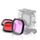 Kit filtri per lenti subacquee con custodia quadrata a 3 colori rosa viola rosso per GoPro HERO8 Black Custodia impermeabile originale