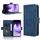 Per OPPO Reno13 5G Custodia per telefono in pelle con slot per schede e texture in vitello con effetto pelle di vitello globale (blu)