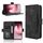 Custodia in pelle per OPPO Reno13 Pro 5G con texture in vitello e slot per schede (nera)