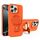 Per iPhone 16 Pro Y-shape Holder MagSafe Custodia antiurto per telefono (arancione)