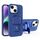 Per iPhone 14 Plus Custodia antiurto MagSafe con supporto a Y (blu reale)