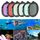 JSR Round Housing Diving 6 in 1 UV + CPL + 16X Macro + Red + Yellow + Purple Lens Filter per GoPro HERO8 Black