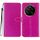 Custodia in pelle flip glitterata per Honor Magic7 (rosso rosa)