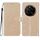 Custodia in pelle flip glitterata per Honor Magic7 (oro)