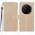 Custodia in pelle flip glitterata per Honor Magic7 Pro (oro)