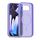 Custodia per telefono cellulare MagSafe in TPU ibrida per PC con effetto pelle sensibile per Google Pixel 9a (viola)