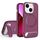 Per iPhone 13 Vertical Lines Invisible Flat Holder MagSafe Custodia per telefono (rosso vino) Per iPhone 13 Vertical Lines Invisible Flat Holder MagSafe Custodia per telefono (rosso vino)