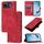 Per Asus Zenfone 12 Ultra Custodia in pelle goffrata Skin Feel (rosso)