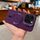 Per iPhone 16 Pro Lens Frame Holder Blade MagSafe Custodia per telefono (viola scuro)