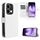 Custodia in pelle con texture a diamante per OPPO Reno13 5G (bianca)