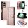 Per Samsung Galaxy S25 Edge 5G Custodia in pelle con cerniera e nove slot per schede (rosa) Per Samsung Galaxy S25 Edge 5G Custodia in pelle con cerniera e nove slot per schede (rosa)