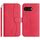 Per Google Pixel 9a Custodia in pelle a forma di S con doppia piegatura (rosso rosa)