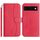 Per Google Pixel 8a Custodia in pelle a forma di S con doppia piegatura (rosso rosa)