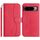 Per Google Pixel 8 Pro Custodia per telefono in pelle a forma di S a doppia piega (rosso rosa)