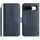 Per Google Pixel 8 Custodia in pelle a forma di S con doppia piegatura (blu navy)