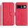 Per Google Pixel 7 Pro Custodia in pelle a forma di S a doppia piega (rosso rosa)
