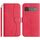 Per Google Pixel 6 Pro Custodia in pelle a forma di S a doppia piega (rosso rosa)