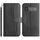 Per Google Pixel 6 Pro Custodia per telefono in pelle a forma di S a doppia piega (nera)