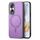 Per Honor 90 Retro Magsafe Custodia per telefono con cover posteriore in PU magnetica (viola) Per Honor 90 Retro Magsafe Custodia per telefono con cover posteriore in PU magnetica (viola)