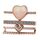 4 pezzi / set Smart Watch Universale Cinturino in silicone Cuore Anello decorativo Accessori in metallo (oro rosa)