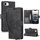 Per iPhone 16e Custodia per telefono in pelle goffrata con motivo a farfalla orchidea (nero) Per iPhone 16e Custodia per telefono in pelle goffrata con motivo a farfalla orchidea (nero)